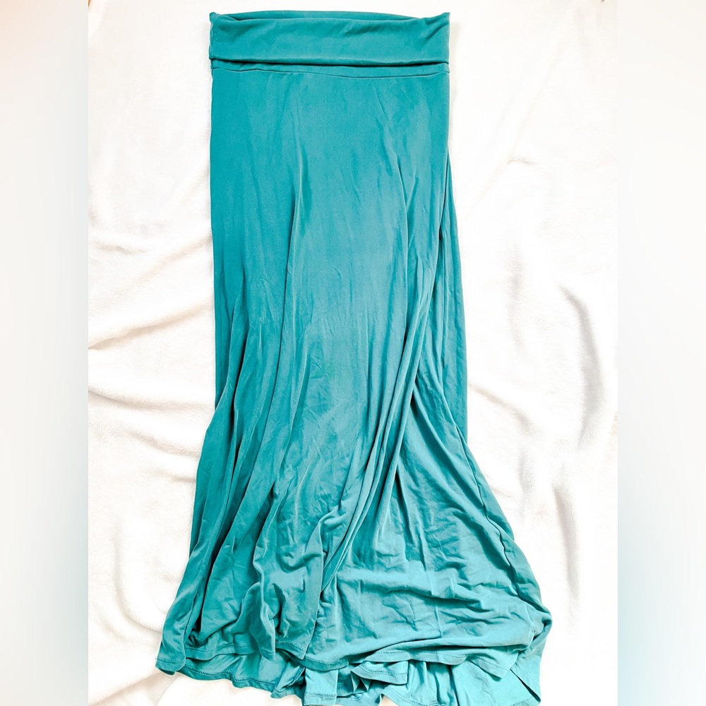 Lularoe solid Teal Maxi Skirt